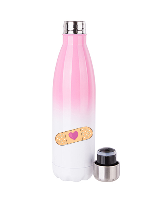 Termoflaske Pink/Hvid  Termoflaske Pink/Hvid