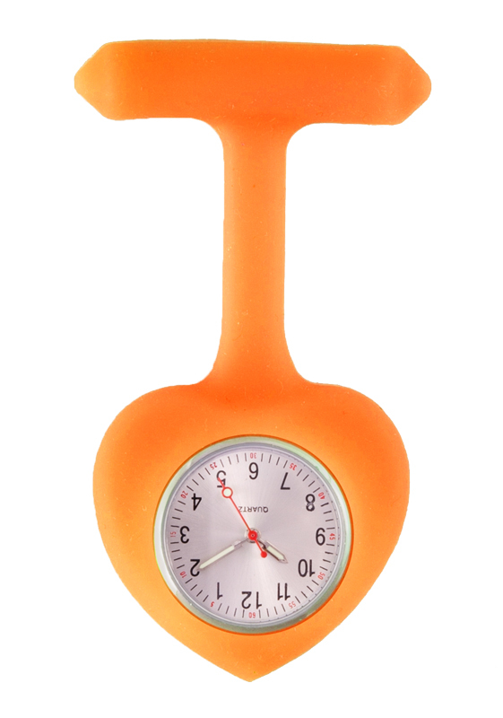 lsw314 Enfermeras Reloj Corazón Silicona Negro