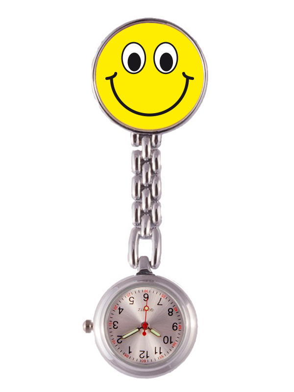 Fob Watch Smiley Yellow