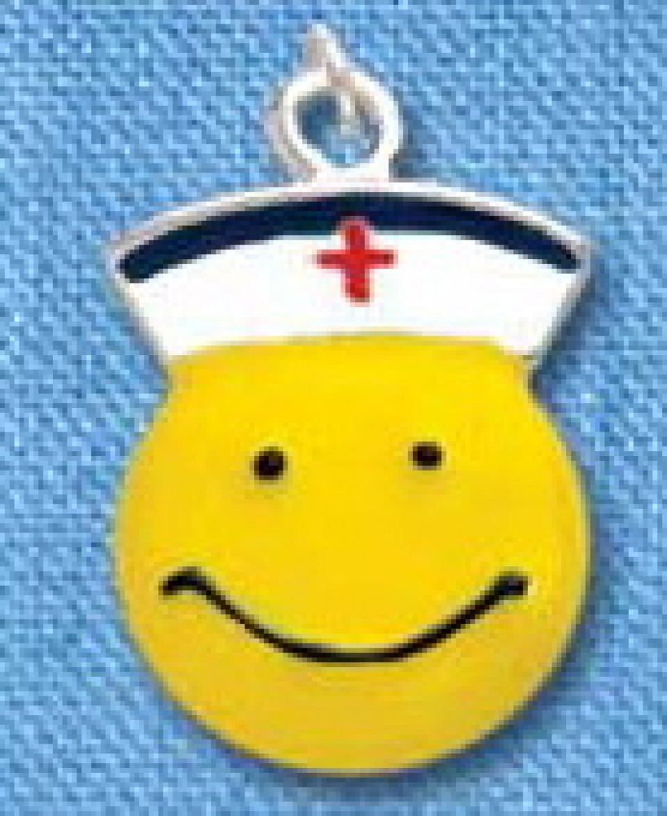 bedeltje_smiley_nurse_web Pendentif Happy Infirmière