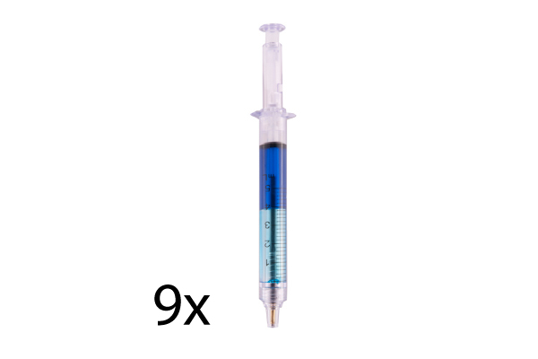 Syringe Pen Blue 9pcs
