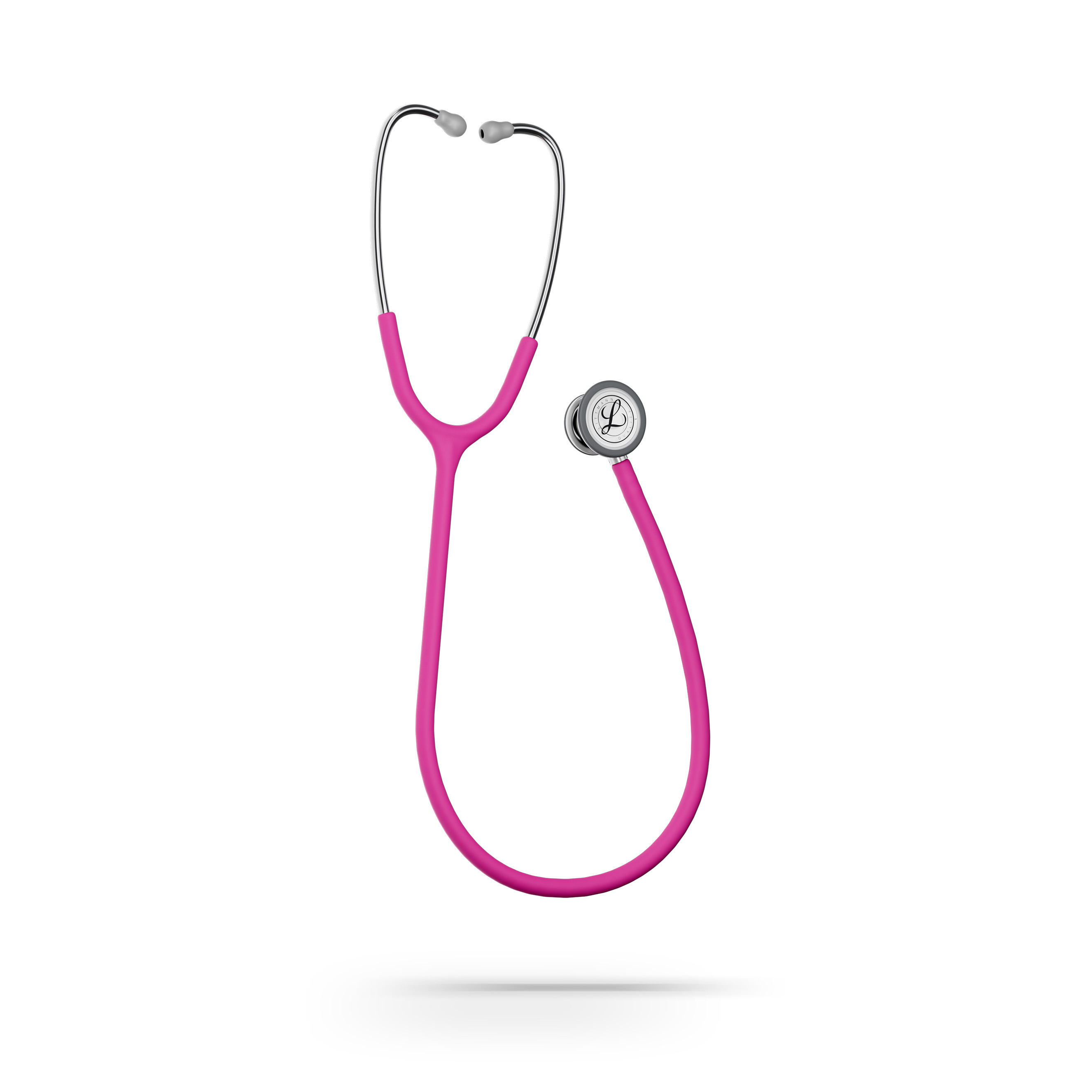 A bright pink stethoscope for nurses and healthcare professionals featuring a durable chest piece for accurate clinical diagnostics.