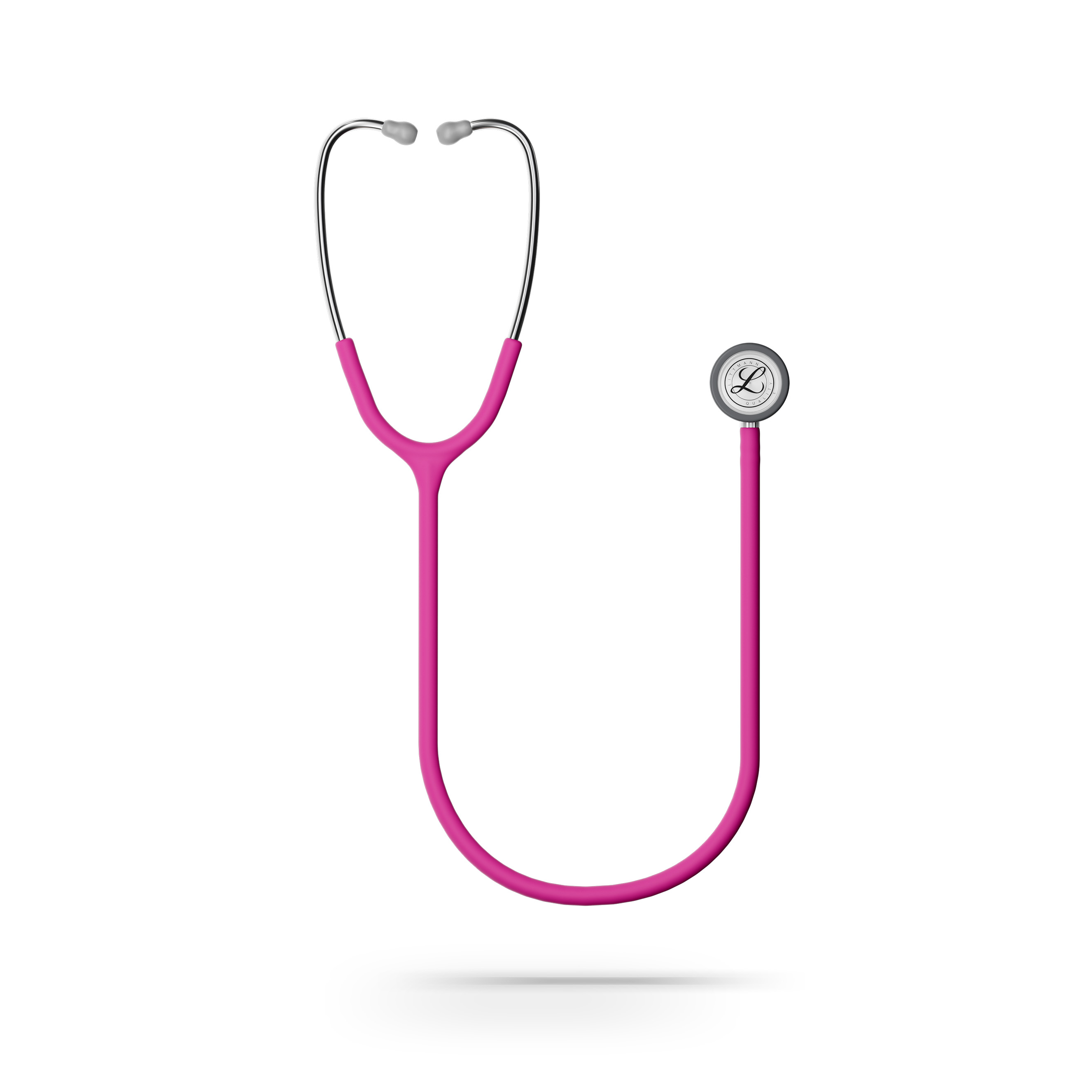 Pink stethoscope for nurses and doctors featuring a durable chest piece and comfortable ear tips for precise clinical diagnostic use.