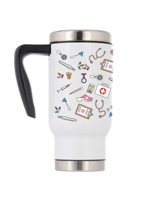 Thermo Travel Mug Medical Symbols