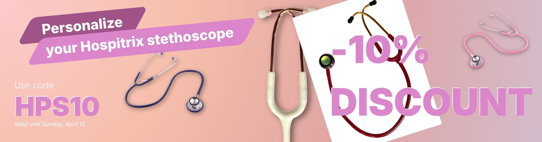 Personalized stethoscopes in pink and red, ideal for healthcare professionals seeking custom tools.