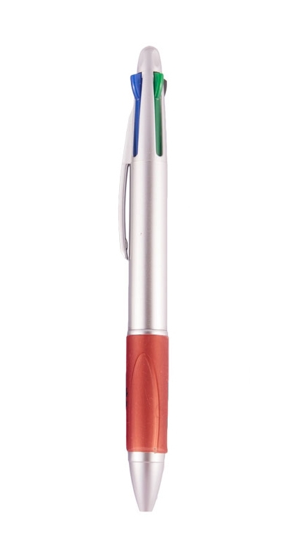 4 Colours Pen - Silver/Red
