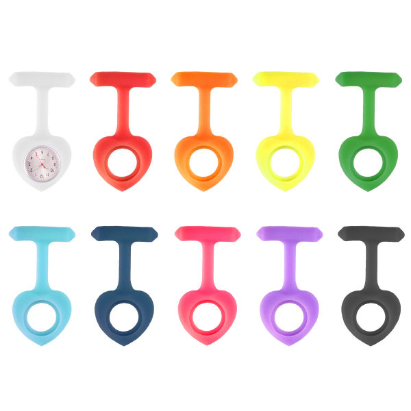 Value Pack Silicone Nurses Fob Watch Heart