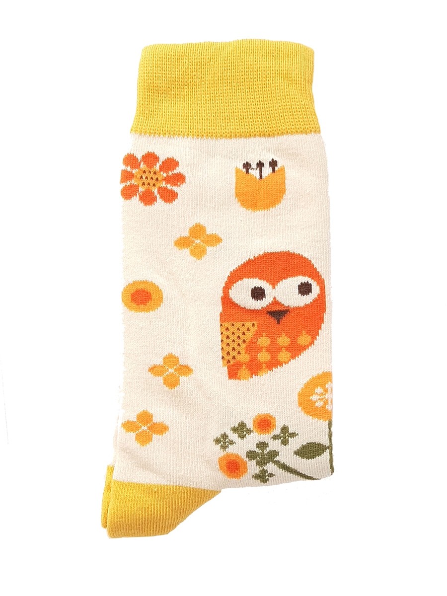 Happy Womens Socks Owl
