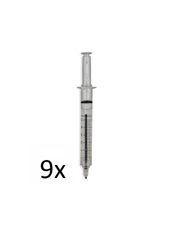 Syringe Pen Transparent 9pcs