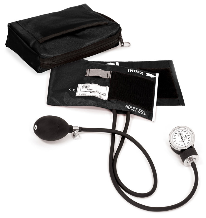 Premium Aneroid Sphygmomanometer with Carry Case Black