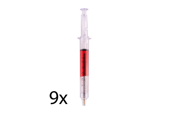 Syringe Pen Red 9pcs