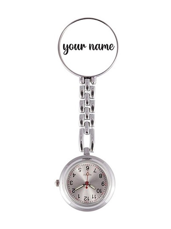 Fob Watch with Name White