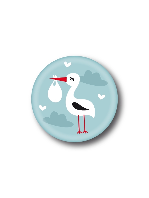 Button Stork Baby