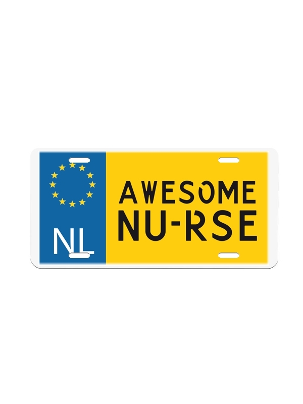 nummerbord-nl-awesome-nurse Deko-Nummernschild Beautiful Day