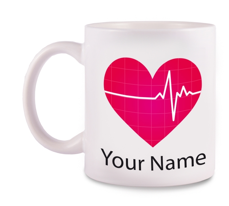 Mug EKG with Name Print