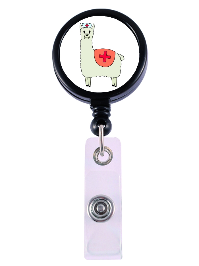 Porte-badge Vertical Avec Cordon Détachable - Motif Cheval Noir Et Blanc - Pour Bureau, Infirmière, Enseignant, événement