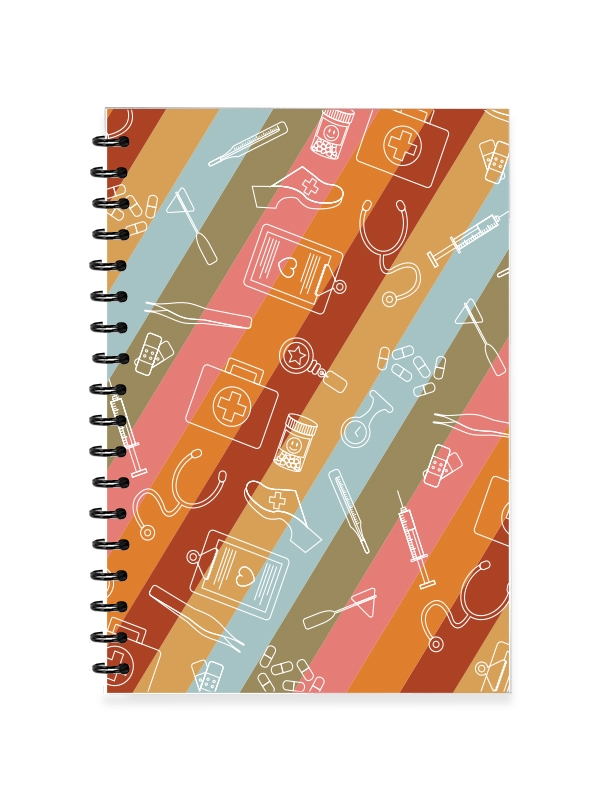 Spiral Notebook A5 Pattern | NursesDNA