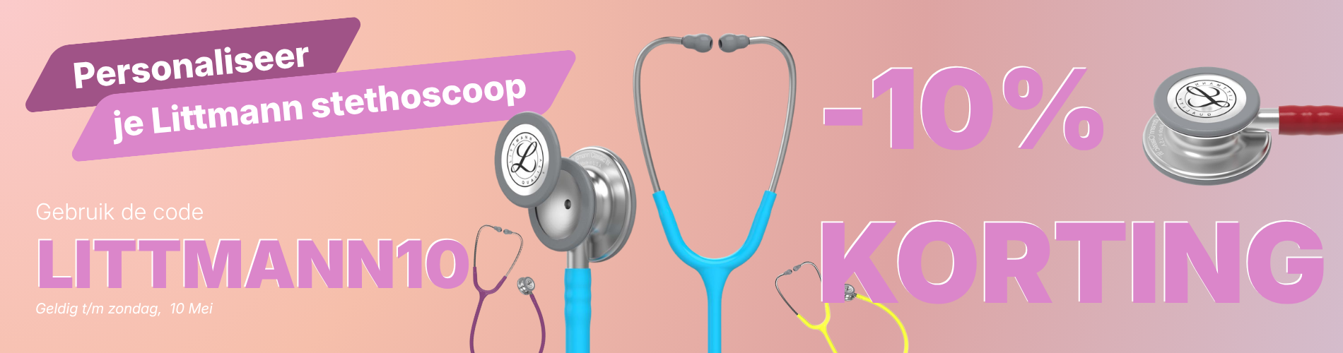 Gepersonaliseerde Littmann-stethoscoop in blauw en zilver, ideaal voor professionals in de gezondheidszorg.