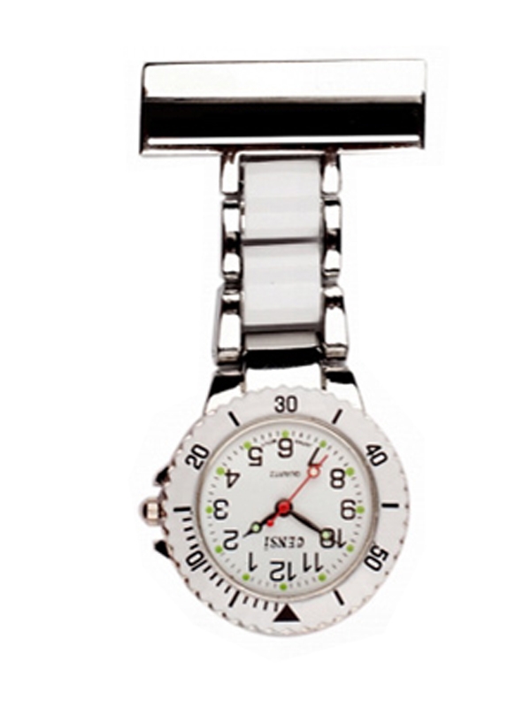 Montre Infirmière Argent Blanc Montre Infirmière Argent Blanc