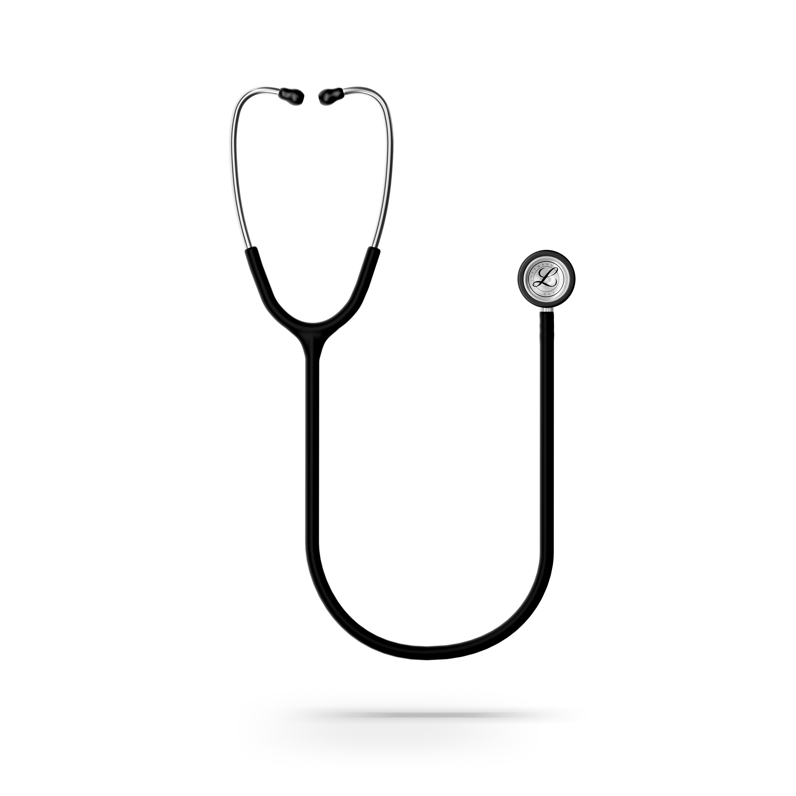 Schwarzes Stethoskop für Krankenschwestern und Ärzte mit hoher akustischer Empfindlichkeit und robustem Design für tägliche klinische Untersuchungen.
