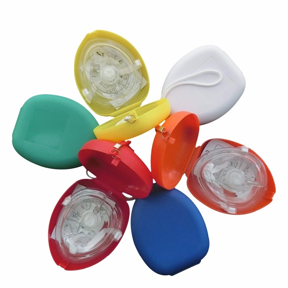 10-stks-partij-cpr-rescue-masker-pocket-zuurstofapparaat-met-one-way-adem-klep-voor-ehbo-training CPR Masque
