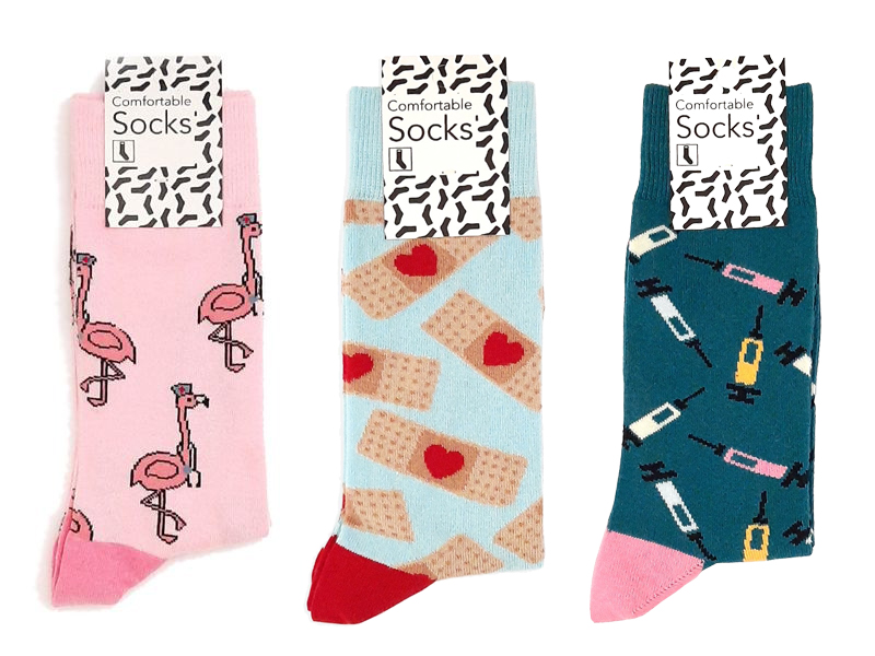 3x Damensocken Tiere Geschenk