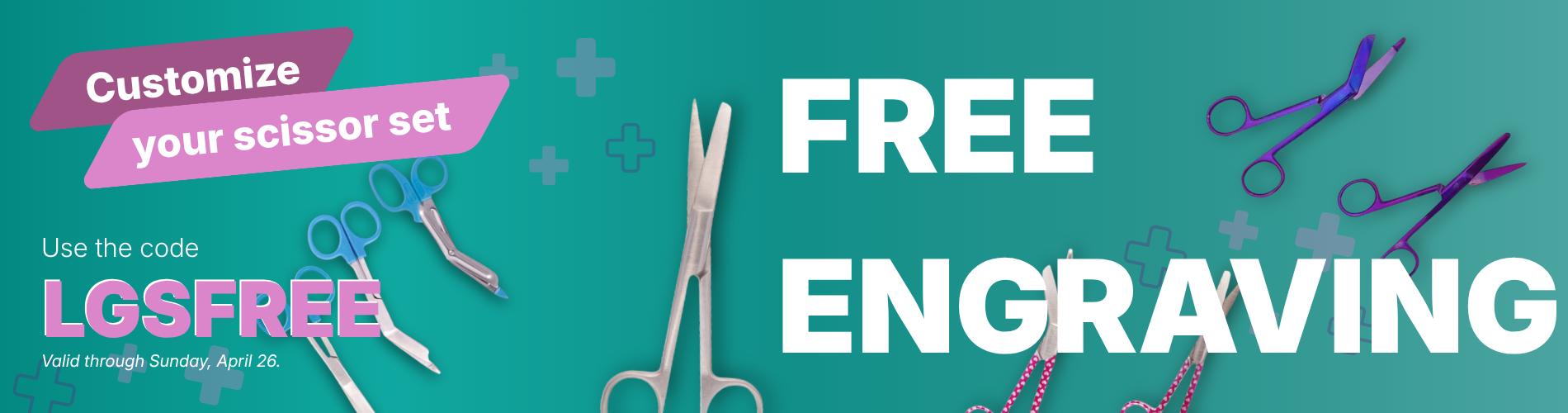 Colorful scissors set for healthcare professionals, featuring ergonomic designs and customizable options.