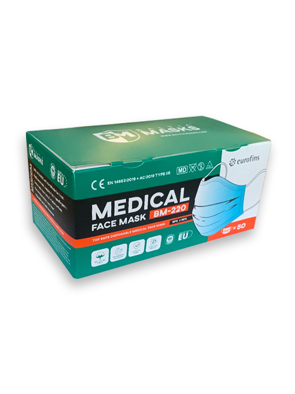 3-ply medical face mask (type IIR) 50pcs Baltic Mask