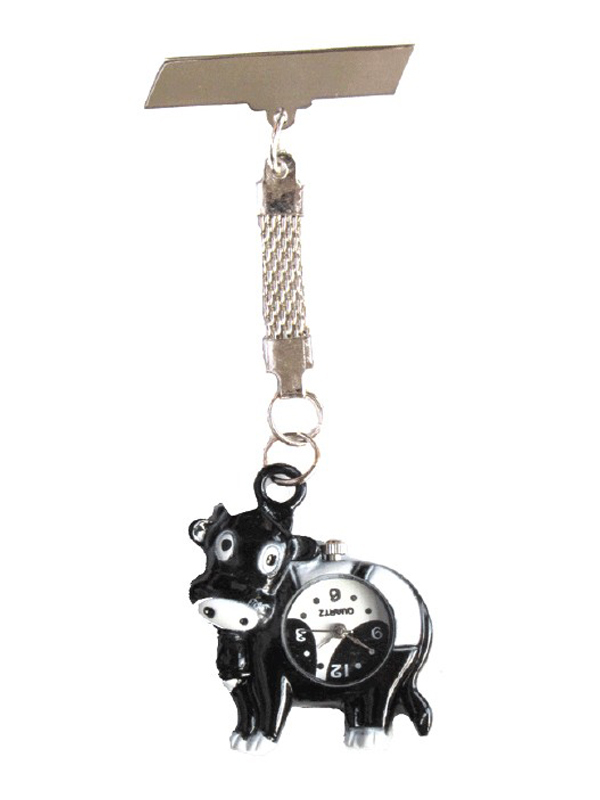 noc258_nb4 Montre Infirmière Argenté