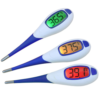 Flexibele Digitale Thermometer met Achtergrondverlichting Blauw