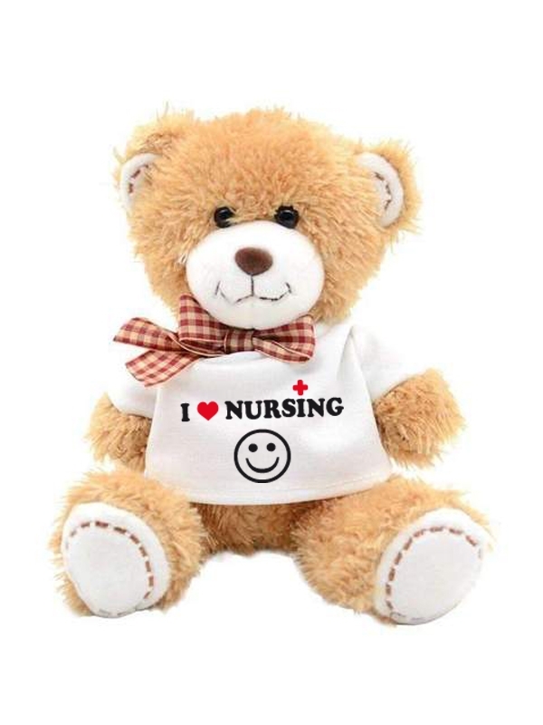 Teddybeer Love Nursing met Naam Opdruk